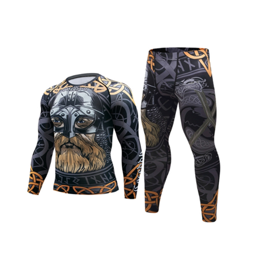 brand new Viking Quick Dry Joggers sets Men Running Sets Compression Sports Suits Skinny Tights Clothes Gym Fitness Sportswear