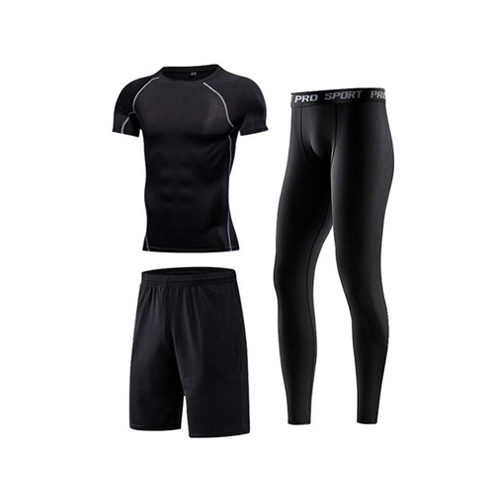 Men's Sportswear Compression Sport Suit Male Fitness Gym Sports Set Elastic Sportwear Basketball Workout Running Sports Clothes
