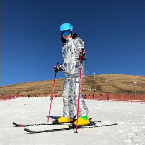 Hot Silver Ski Suit Men Women Snowsuit Winter Outdoor Sportswear Skiing Clothing Waterproof Warm Thick Snowboard Jacket Pant Set