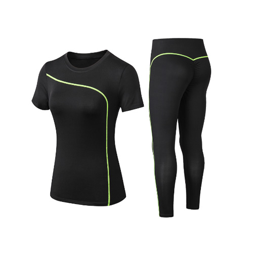 Yoga Set Quick Dry 2 Piece Female Short-sleeved long Pants Outdoor Sportswear Fitness suit Plus Size Sport outfit for woman